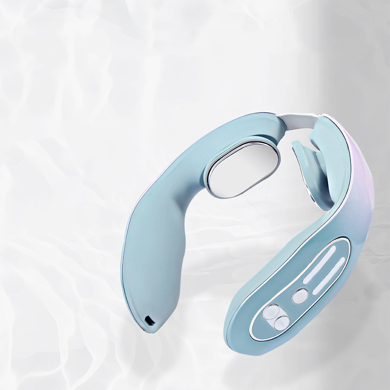 EMS Neck Acupoints Lymphvity Massager Device Intelligent Neck Massager With Heat Blue Hot Design - Image 6