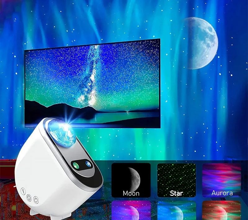 Aurora Borealis Starlight Projectors LED Galaxy Star Atmosphere Galaxy Night Light Home Bedroom Sky Moon Lamp Room Decor Gift