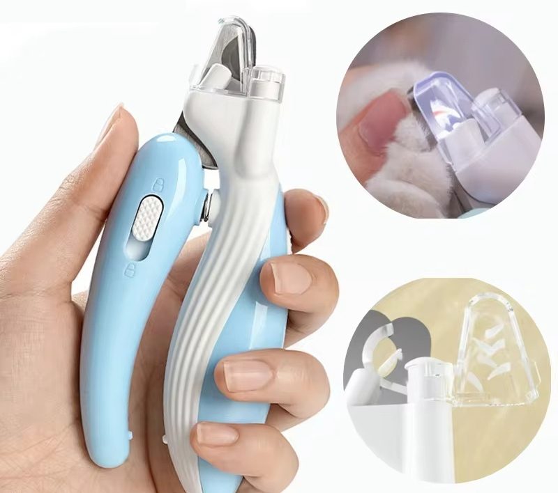 Pet Nail Clippers Dog Nail Clippers Cat Nail Clippers LED Electric Nail Grinder Pet Supplies LED Light Pet Nail Clippers
