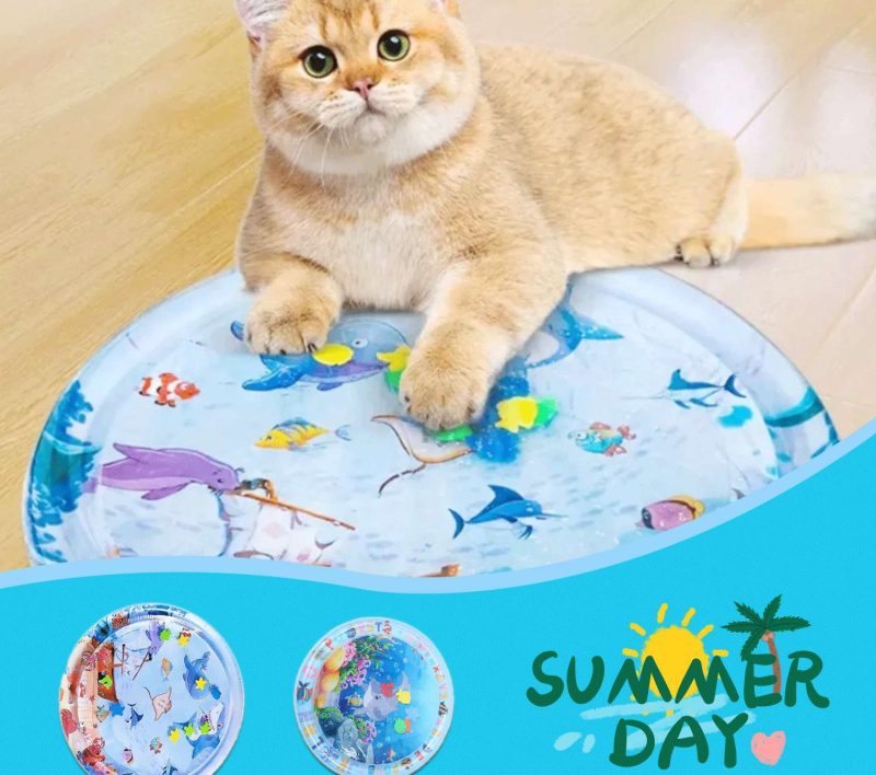 Summer Cooling Pet Water Bed Cushion Ice Pad Dog Sleeping Square Mat For Puppy Dogs Cats Pet Kennel Cool Cold
