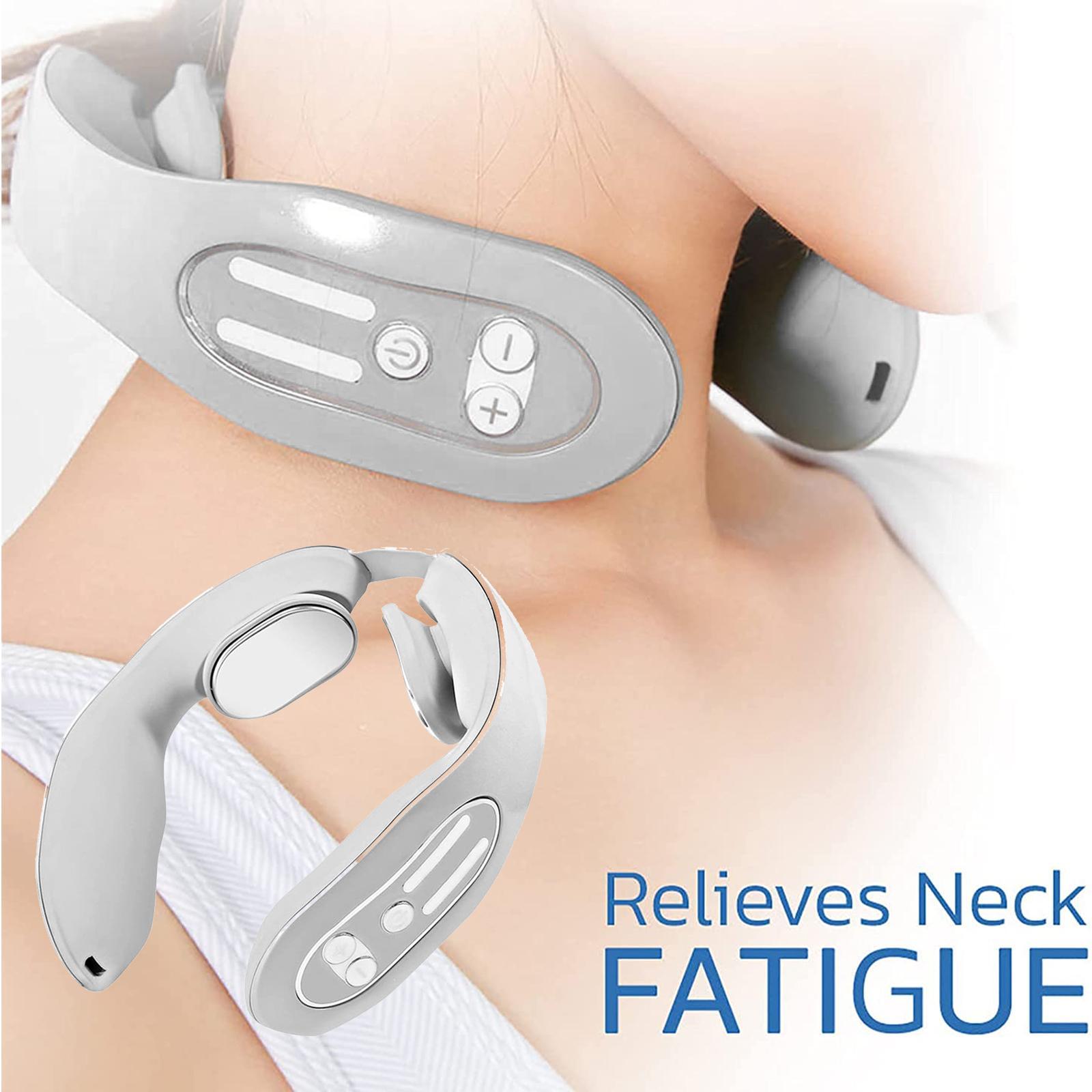 EMS Neck Acupoints Lymphvity Massager Device Intelligent Neck Massager With Heat Blue Hot Design - Image 9